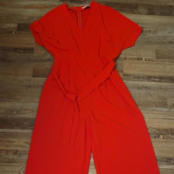 OAK + FORT Pants - Oak + Fort | wide leg | jumpsuit | red